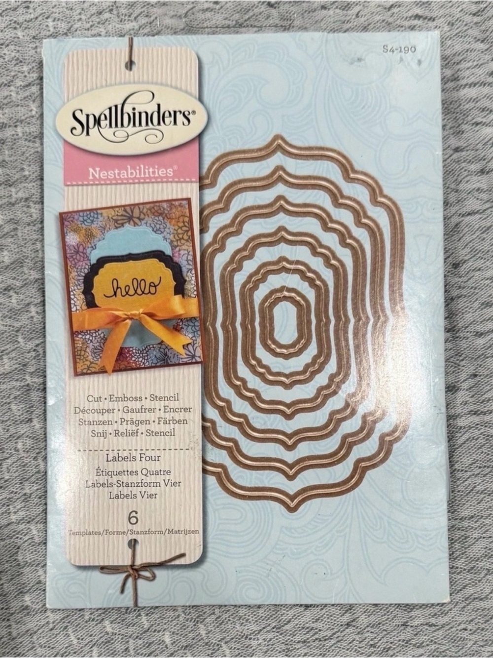 Spellbinders 6-piece Die Cut Template